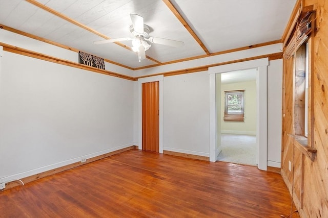 10 Worcester Rd, Townsend, MA 01469 - spare room featuring wood finished floors, ceiling fan, and baseboards