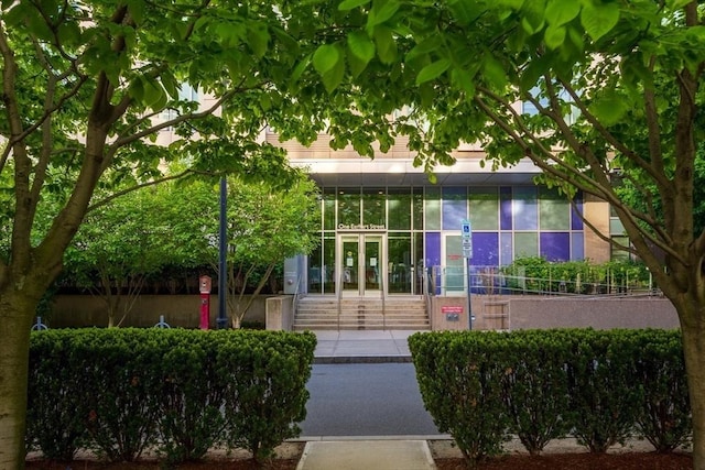 exterior space featuring french doors