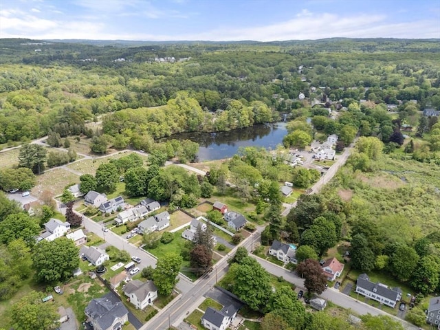 19 E St, Grafton, MA 01536 - aerial overview of property's location featuring a forest and a nearby body of water