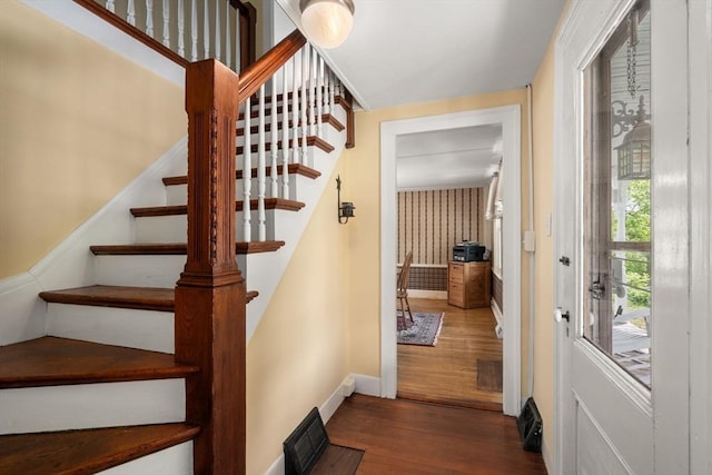 19 E St, Grafton, MA 01536 - stairs featuring wood finished floors and baseboards
