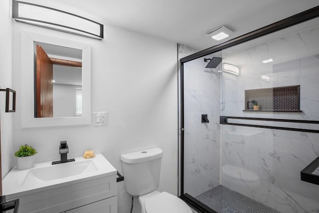 268 Pine St, Tewksbury, MA 01876 - full bathroom featuring vanity and a marble finish shower