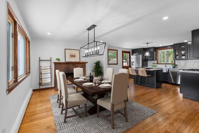 268 Pine St, Tewksbury, MA 01876 - dining space featuring light wood-type flooring and recessed lighting