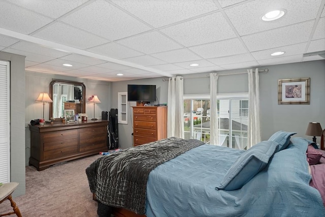 85 Everett St, Southbridge, MA 01550 - bedroom with carpet flooring, a drop ceiling, and recessed lighting