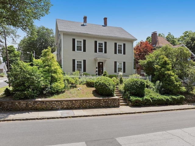 85 Everett St, Southbridge, MA 01550 - colonial inspired home featuring a chimney