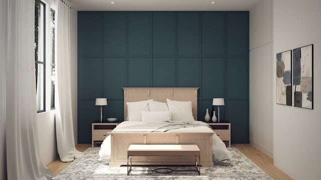 bedroom featuring light hardwood / wood-style flooring