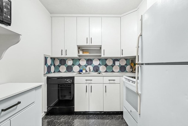 19 Winchester St Unit 102, Brookline, MA 02446 - kitchen with white appliances, a sink, light countertops, and white cabinetry