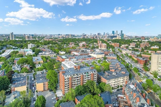 19 Winchester St Unit 102, Brookline, MA 02446 - aerial view of property and surrounding area featuring nearby urban area