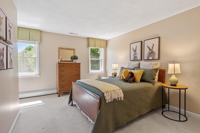 134 Reed Farm Rd, Boxborough, MA 01719 - carpeted bedroom featuring a baseboard radiator and baseboards
