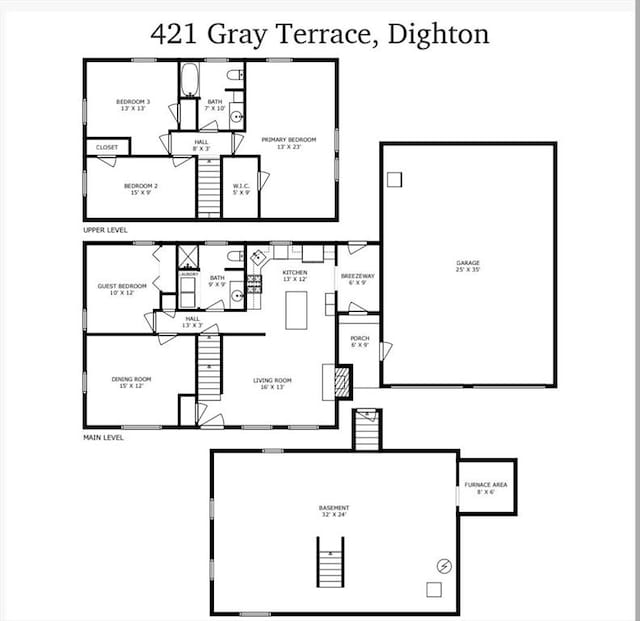 421 Gray Ter, Dighton, MA 02764 - view of property floor plan