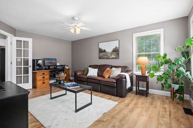 100 Overlook Ter, Dracut, MA 01826 - living room with a ceiling fan and light wood-type flooring