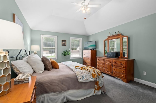 100 Overlook Ter, Dracut, MA 01826 - bedroom featuring carpet flooring, a ceiling fan, and lofted ceiling