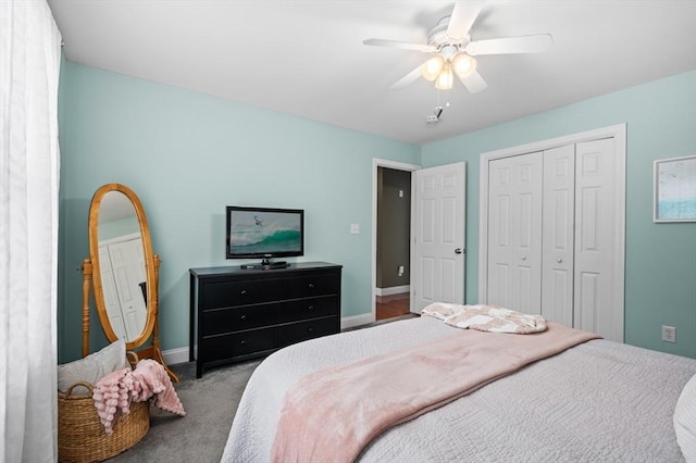 100 Overlook Ter, Dracut, MA 01826 - carpeted bedroom with a closet and ceiling fan