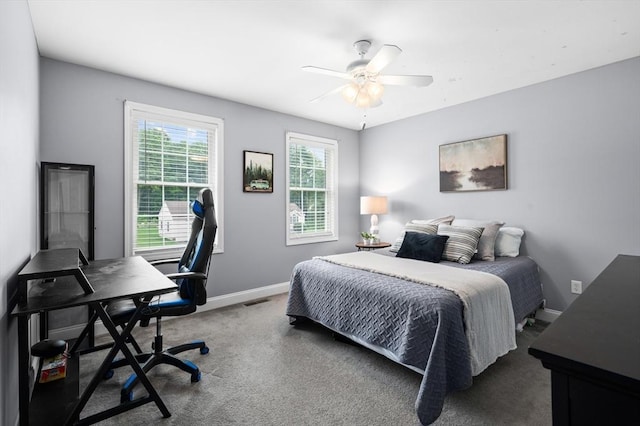 100 Overlook Ter, Dracut, MA 01826 - bedroom with a desk, carpet flooring, and a ceiling fan