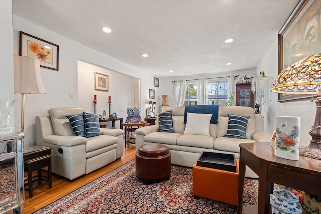 80 Messinger St, Boston, MA 02126 - living room featuring light wood-style floors and recessed lighting