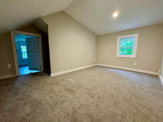 interior space with lofted ceiling