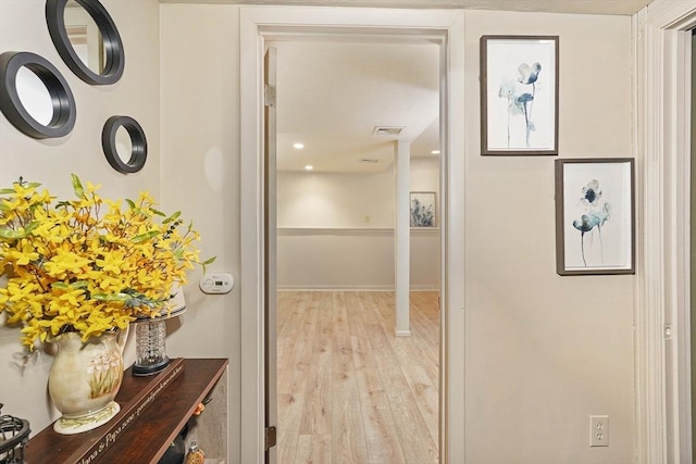 interior space featuring light hardwood / wood-style floors