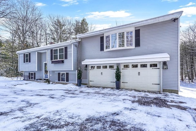 split foyer home with a garage