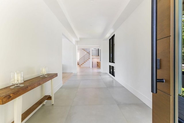 135 Beach St, Cohasset, MA 02025 - hallway with stairs and baseboards