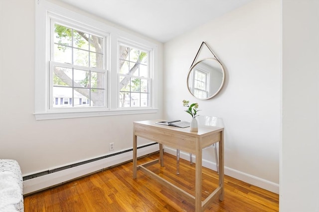 11-13 Turner Ter, Newton, MA 02460 - office space with a baseboard heating unit and wood finished floors