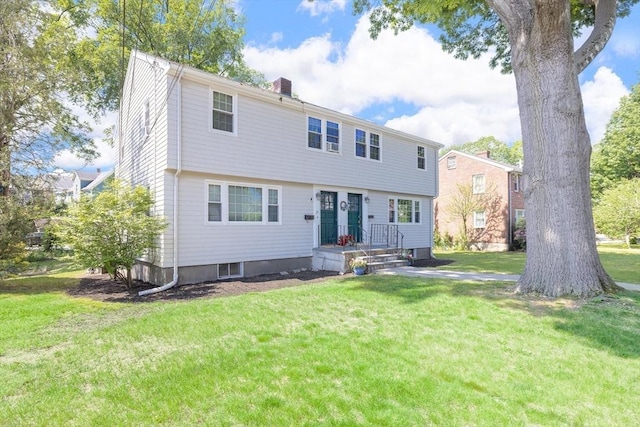 11-13 Turner Ter, Newton, MA 02460 - colonial inspired home featuring a chimney and a front yard