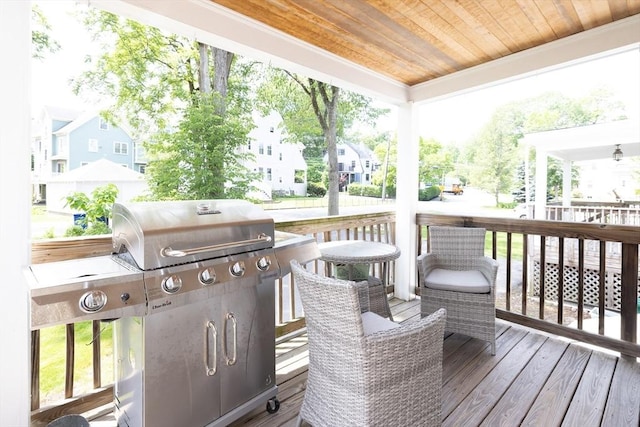 11-13 Turner Ter, Newton, MA 02460 - deck featuring grilling area and a residential view