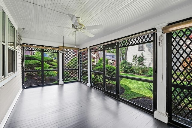 2 Andover St Unit A, Salem, MA 01970 - unfurnished sunroom with a ceiling fan and healthy amount of natural light