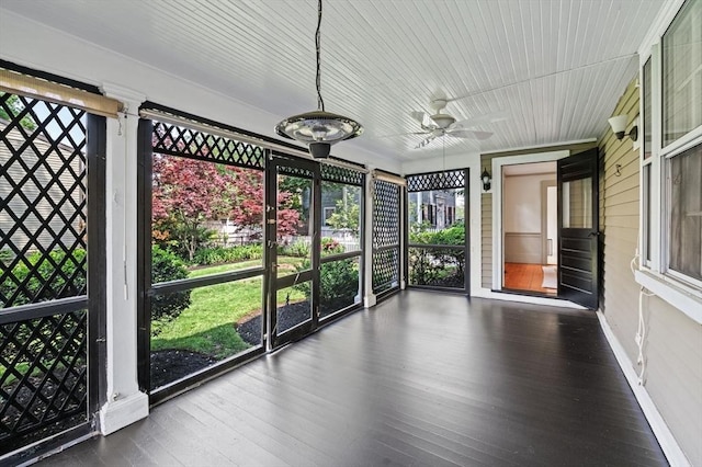 2 Andover St Unit A, Salem, MA 01970 - unfurnished sunroom with a ceiling fan
