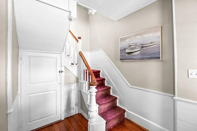 2 Andover St Unit A, Salem, MA 01970 - stairway featuring wood finished floors
