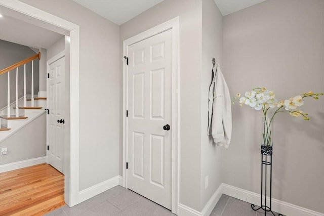 30 Oak Meadow Pl Unit 30, Bridgewater, MA 02324 - tiled entryway with stairway and baseboards