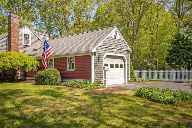 garage with driveway
