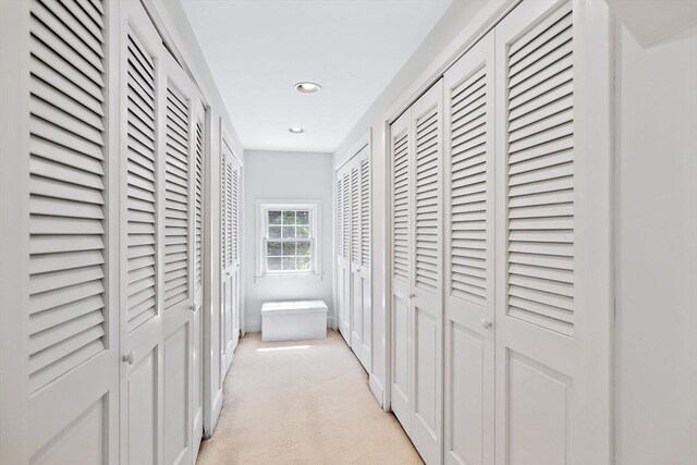 589 Depot St, Harwich, MA 02645 - corridor featuring light carpet and recessed lighting