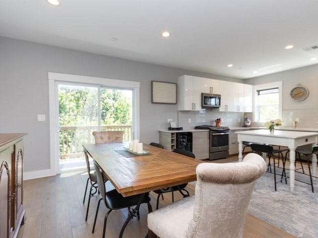 447 Frankfort St Unit 3, Boston, MA 02128 - dining space with recessed lighting and light wood finished floors