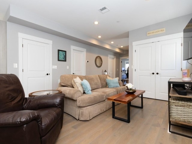 447 Frankfort St Unit 3, Boston, MA 02128 - living area with light wood-style flooring and recessed lighting