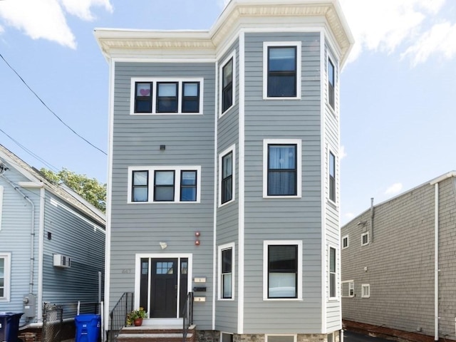 447 Frankfort St Unit 3, Boston, MA 02128 - rear view of property featuring a wall unit AC