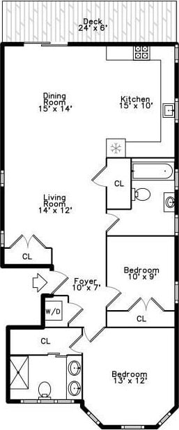 447 Frankfort St Unit 3, Boston, MA 02128 - view of floor plan / room layout