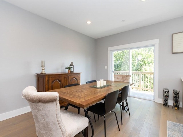 447 Frankfort St Unit 3, Boston, MA 02128 - dining space with light wood-type flooring and recessed lighting