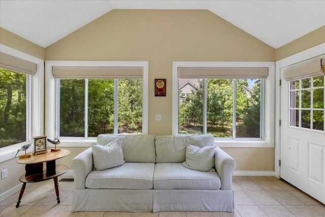 17 Chadwick Ct Unit 17, Mashpee, MA 02649 - sunroom / solarium featuring vaulted ceiling and tile patterned flooring