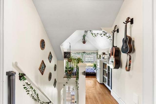 2218 Mystic Valley Pkwy, Medford, MA 02155 - hall with healthy amount of natural light and light wood finished floors