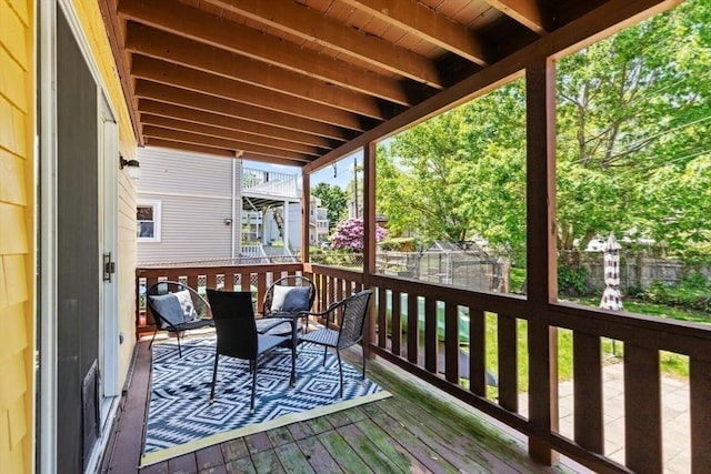 2218 Mystic Valley Pkwy, Medford, MA 02155 - view of wooden deck