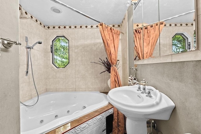 196 Plymouth Ave, Quincy, MA 02169 - full bathroom featuring a combined bath / shower with jetted tub