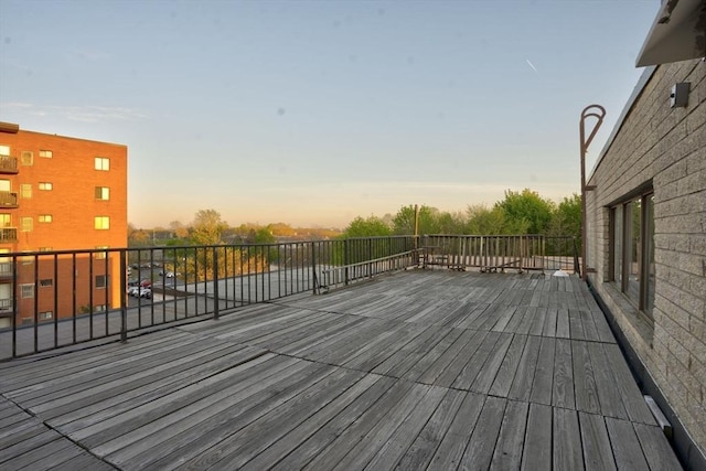 view of deck at dusk