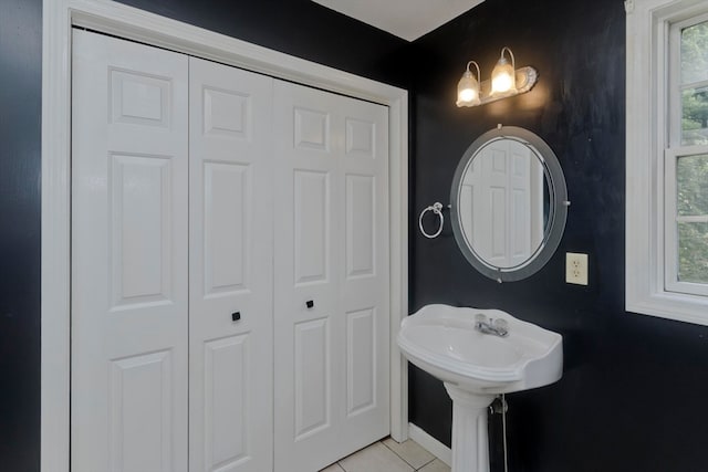 bathroom featuring tile patterned flooring