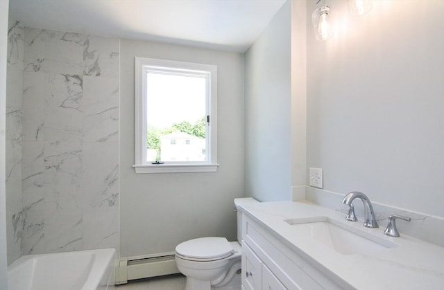19 Woodcliff Rd, Holbrook, MA 02343 - full bath with baseboard heating, vanity, and toilet