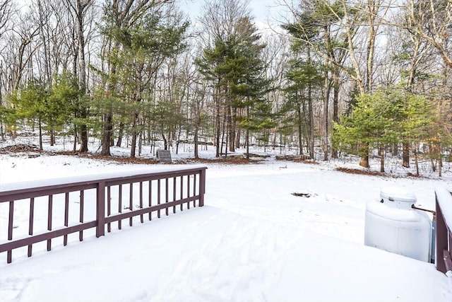 view of snowy yard