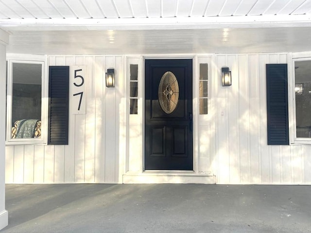 view of doorway to property