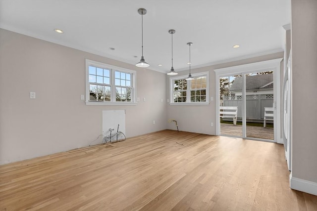 230 Gosnold St Unit 11Abc, Barnstable, MA 02601 - unfurnished dining area with crown molding, wood finished floors, and recessed lighting