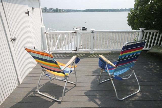 57 Edgewater Rd-, Waterfront, Hull, MA 02045 - wooden terrace with a water view