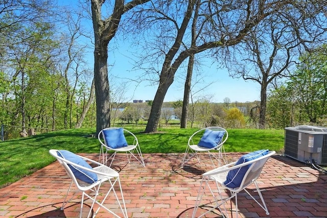 view of patio with central air condition unit