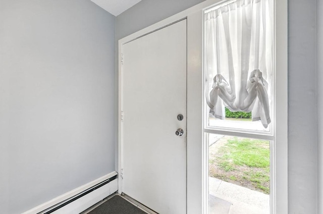 2500 Pendleton Ave Unit 2500, Chicopee, MA 01022 - doorway to outside featuring a baseboard radiator