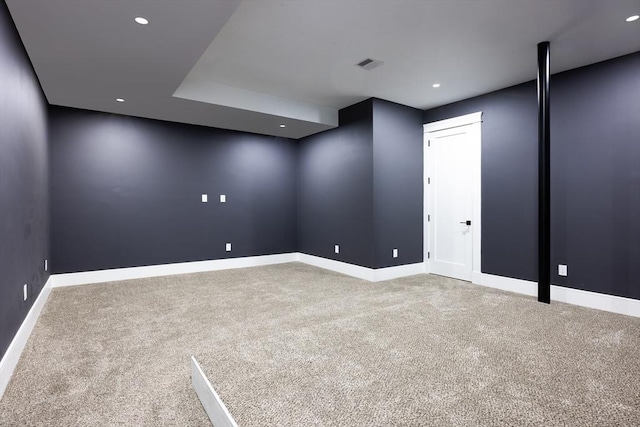 unfurnished room with carpet floors